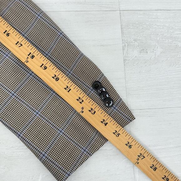 Peter Millar Crown Crafted Wool Sport Coat Blazer Men 44R Harrison Glen Plaid - Picture 15 of 16
